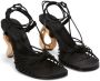 JW Anderson chain-heel leather sandals Black - Thumbnail 2