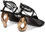 JW Anderson chain-heel leather sandals Black - Thumbnail 3