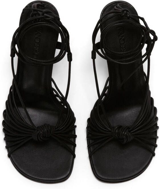 JW Anderson chain-heel leather sandals Black