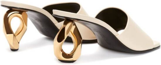 JW Anderson chain heel leather sandals Neutrals