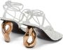 JW Anderson chain-heel leather sandals White - Thumbnail 3