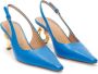 JW Anderson Chain-heel slingback leather sandals Blue - Thumbnail 2