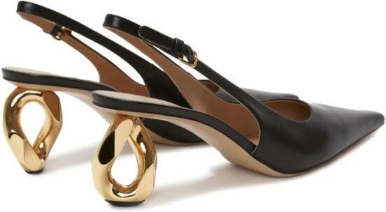 JW Anderson chain-heel slingback sandals Black