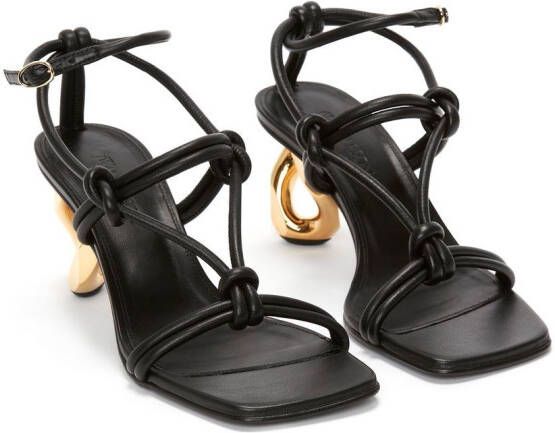 JW Anderson chain-heel strappy sandals Black