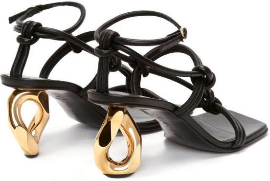 JW Anderson chain-heel strappy sandals Black