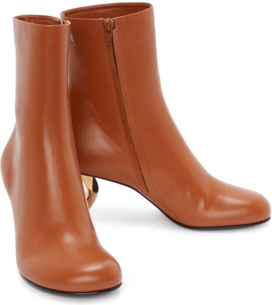 JW Anderson Chain leather boots Brown