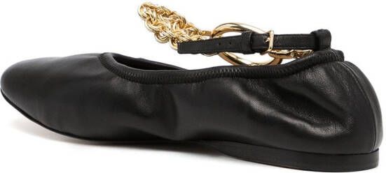 JW Anderson chain-link detail ballerina shoes Black