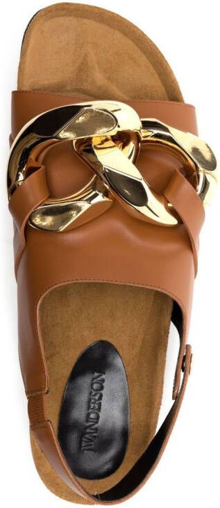 JW Anderson chain-link detail sandals Brown