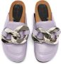 JW Anderson chain-link detailing leather loafers Purple - Thumbnail 4