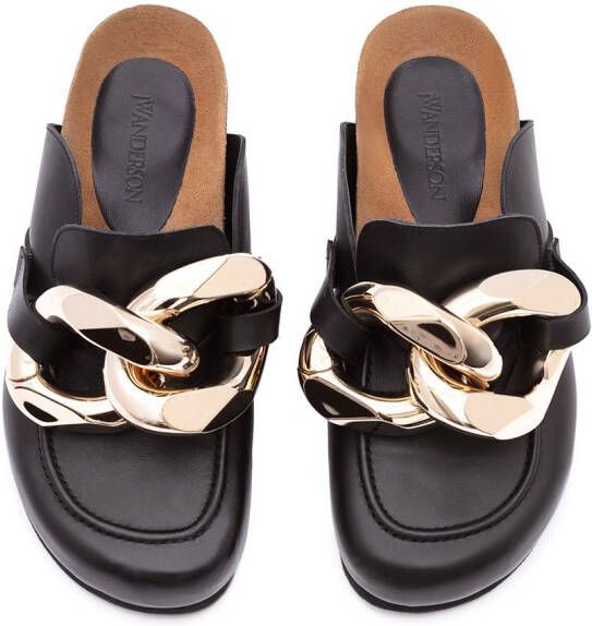 JW Anderson Chain loafer mules Black