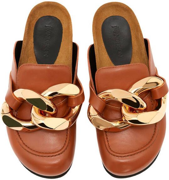 JW Anderson chain loafer mules Brown