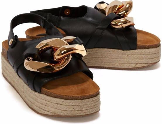 JW Anderson Chain platform sandals Black