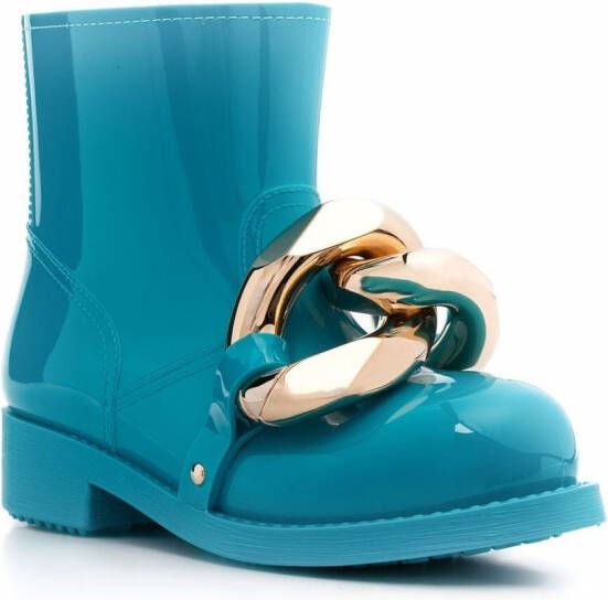 JW Anderson Chain rubber ankle boots Blue
