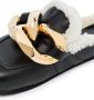 JW Anderson Chain shearling loafer mules Black - Thumbnail 2