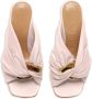 JW Anderson Corner gathered leather mules Pink - Thumbnail 4