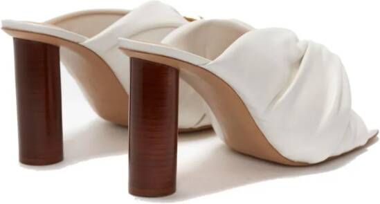 JW Anderson Corner gathered leather mules White