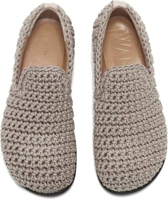 JW Anderson crochet-construction loafers Neutrals