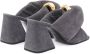 JW Anderson crossover-strap mid-heel mules Grey - Thumbnail 3