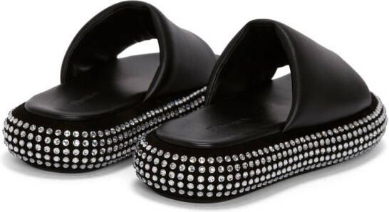 JW Anderson crystal bumper-tube platform sandals Black