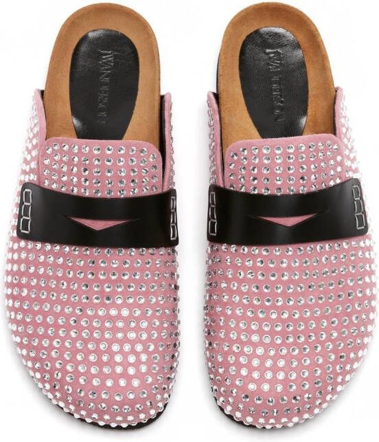 JW Anderson crystal-embellished slip-on mules Pink