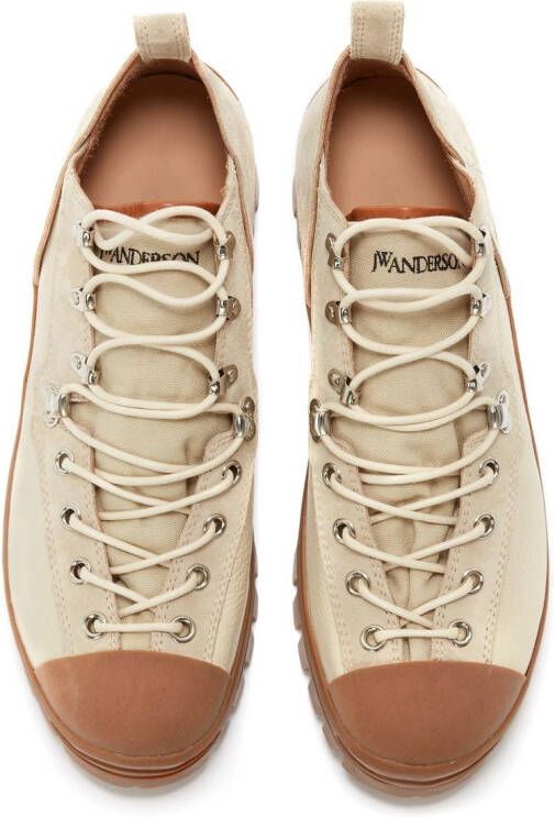 JW Anderson embroidered-logo lace-up shoes Neutrals