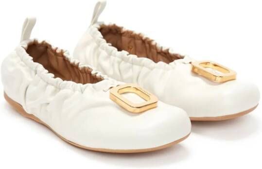 JW Anderson JWA leather ballerina shoes White