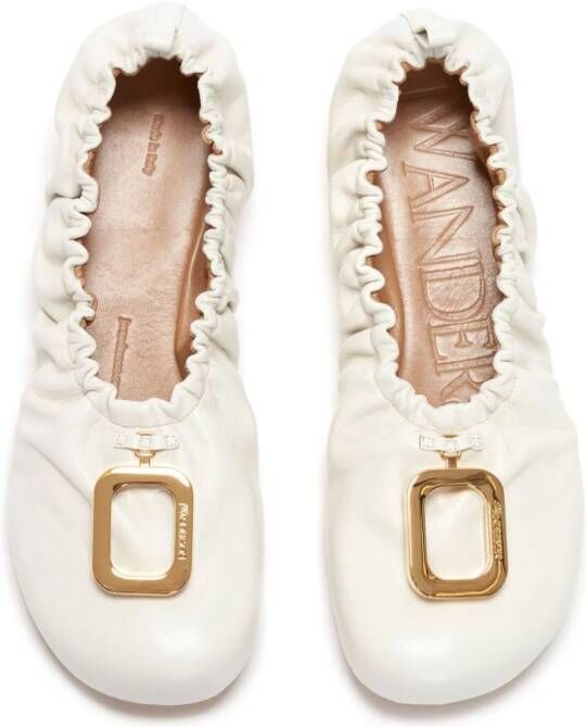 JW Anderson JWA leather ballerina shoes White