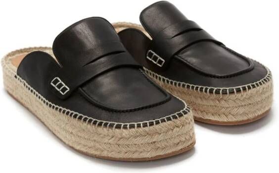 JW Anderson leather espadrille loafers Black