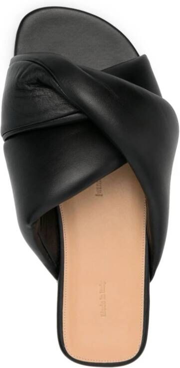 JW Anderson leather flat sandals Black