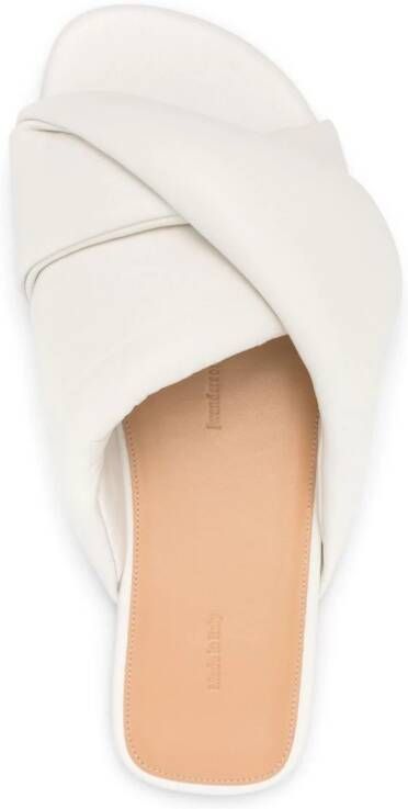 JW Anderson leather flat sandals White