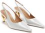 JW Anderson leather pointed-toe pumps White - Thumbnail 2
