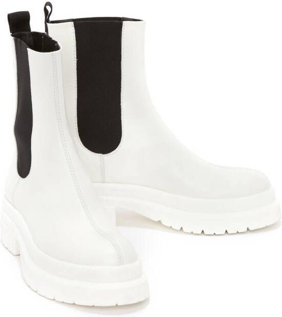 JW Anderson logo-print Chelsea boots White