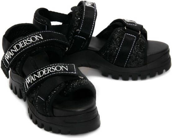 JW Anderson logo-print chunky sandals Black