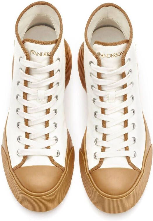 JW Anderson logo-print lace-up sneakers White
