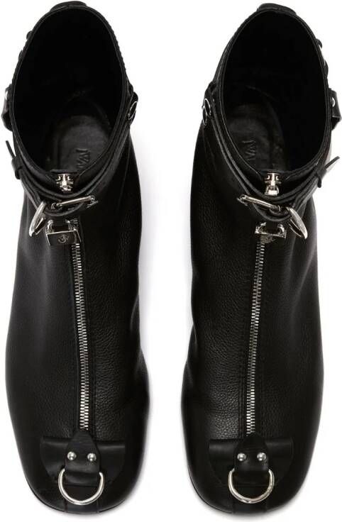 JW Anderson padlock ankle boots Black