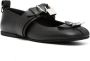 JW Anderson padlock-detail leather ballerina shoes Black - Thumbnail 2