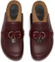 JW Anderson padlock-detail pebbled leather slippers Red - Thumbnail 4