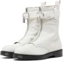 JW Anderson Padlock leather combat boots White - Thumbnail 1