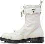JW Anderson Padlock leather combat boots White - Thumbnail 4