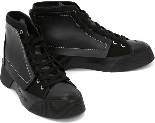 JW Anderson panelled high-top sneakers Black