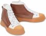 JW Anderson panelled high-top sneakers Brown - Thumbnail 2