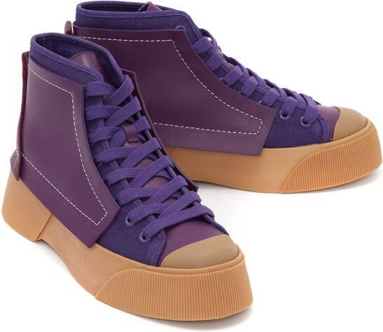 JW Anderson panelled high-top sneakers Purple