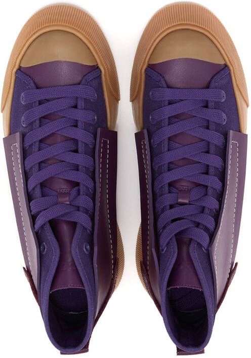 JW Anderson panelled high-top sneakers Purple