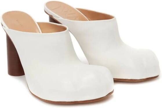 JW Anderson Paw 90mm leather mules White