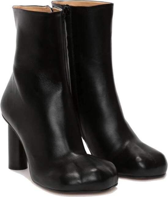 JW Anderson Paw leather ankle boots Black