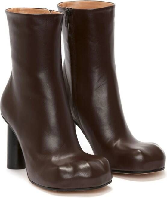 JW Anderson Paw leather ankle boots Brown