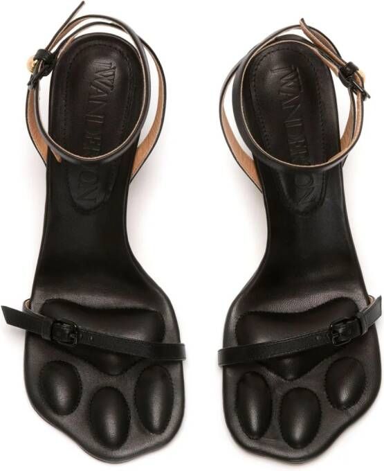 JW Anderson Paw leather sandals Black