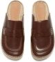 JW Anderson penny-slot leather loafer mules Brown - Thumbnail 4