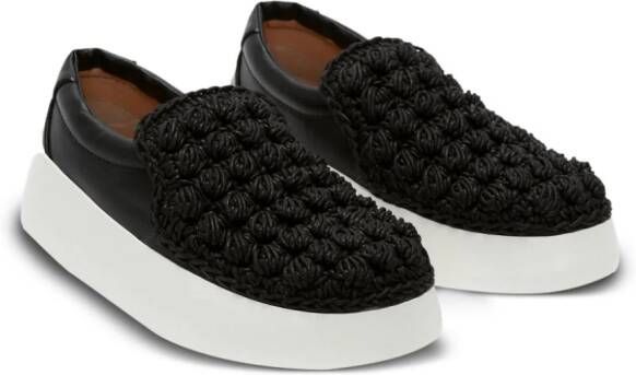 JW Anderson Popcorn leather loafers Black