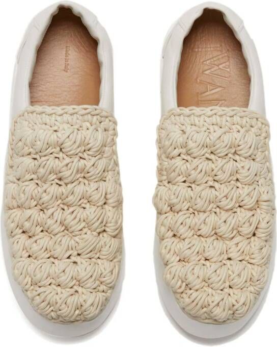 JW Anderson Popcorn leather loafers White